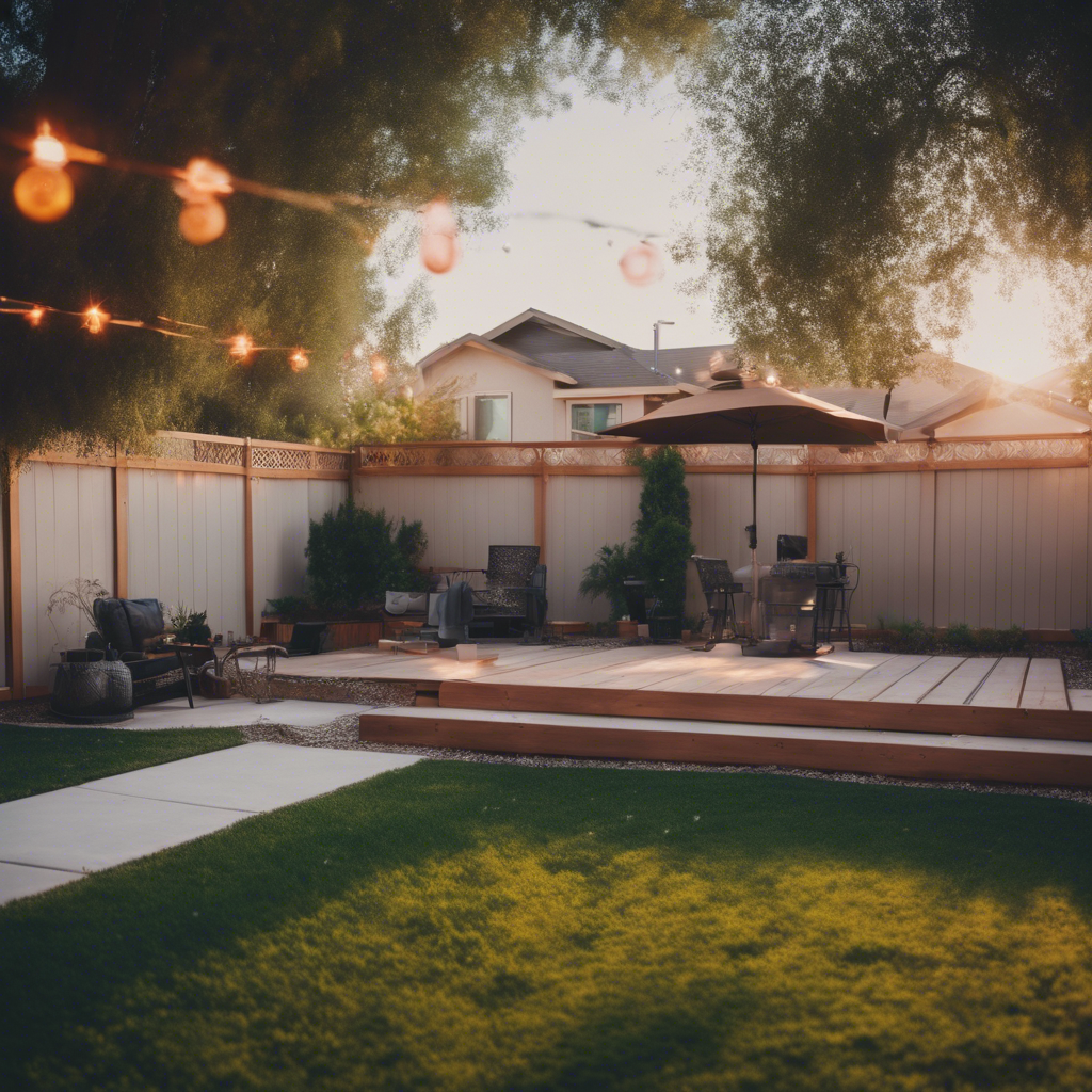 Modern backyard in Manteca