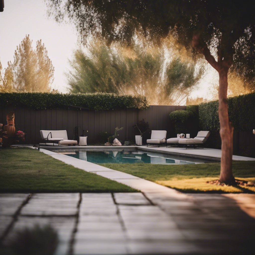 Modern backyard in Modesto