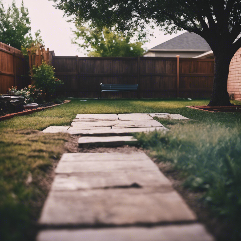 Modern back yard in Moore