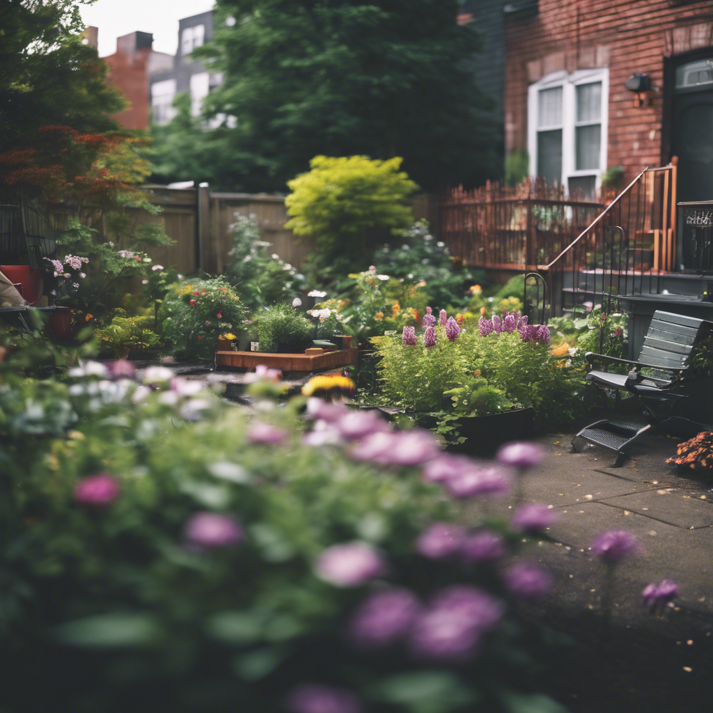 Cottage urban garden in New York