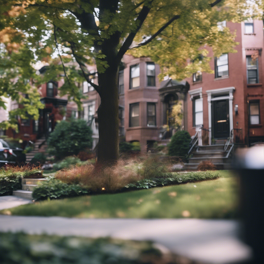 Modern front yard in New York