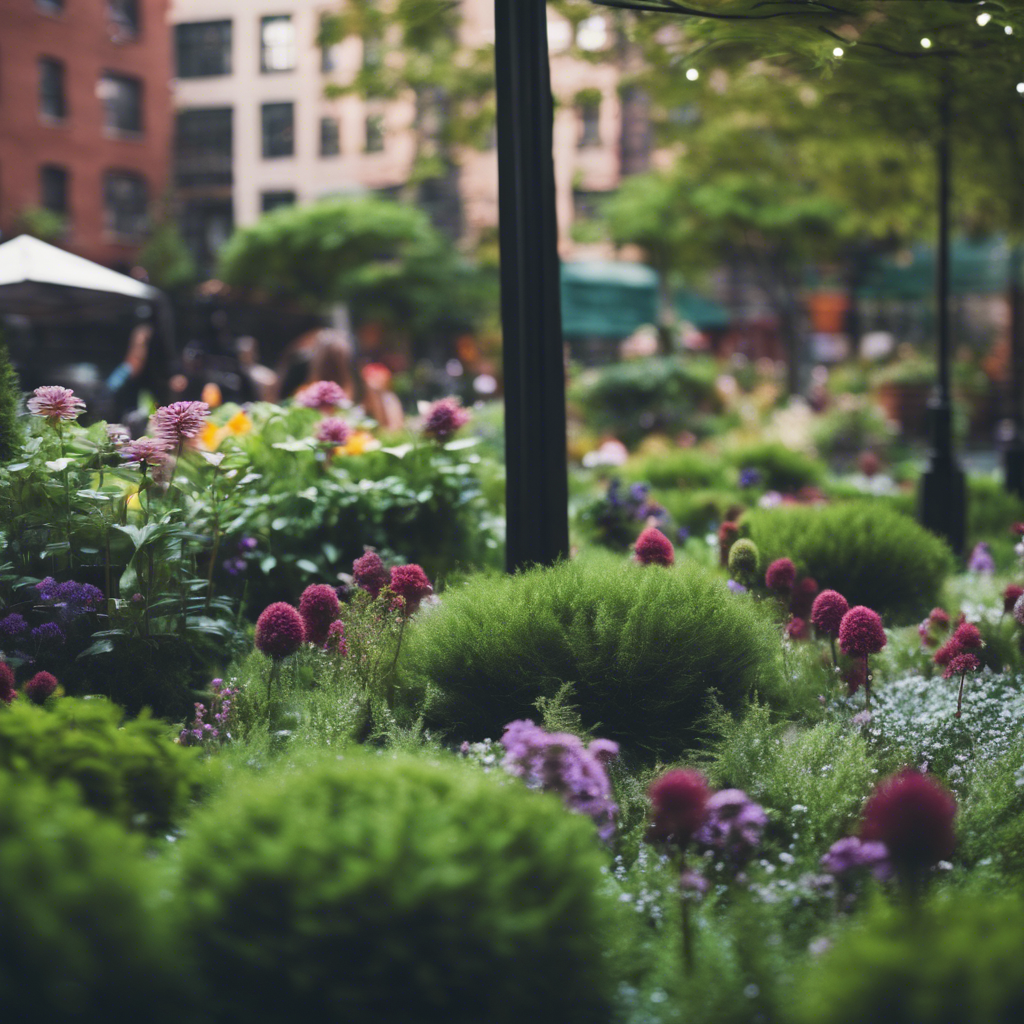 Modern garden in New York