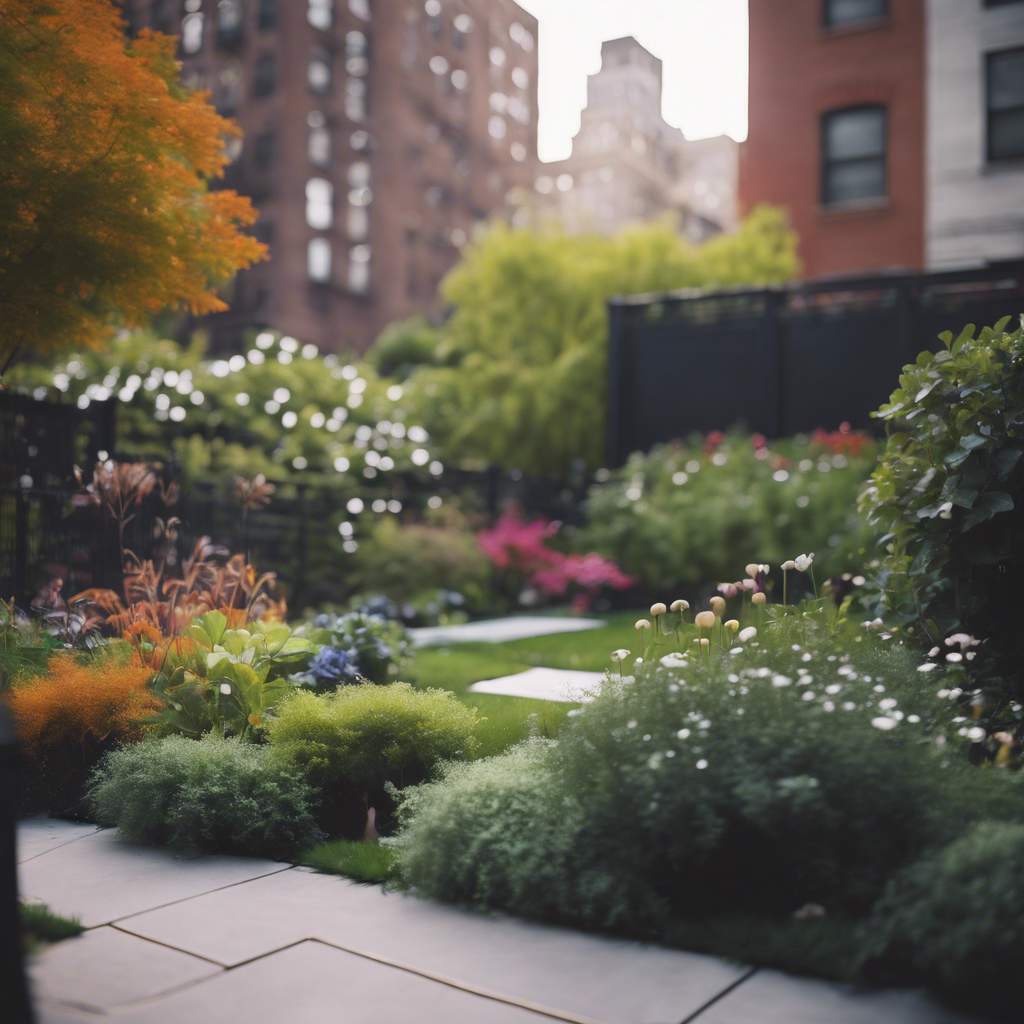 Contemporary garden space in New York