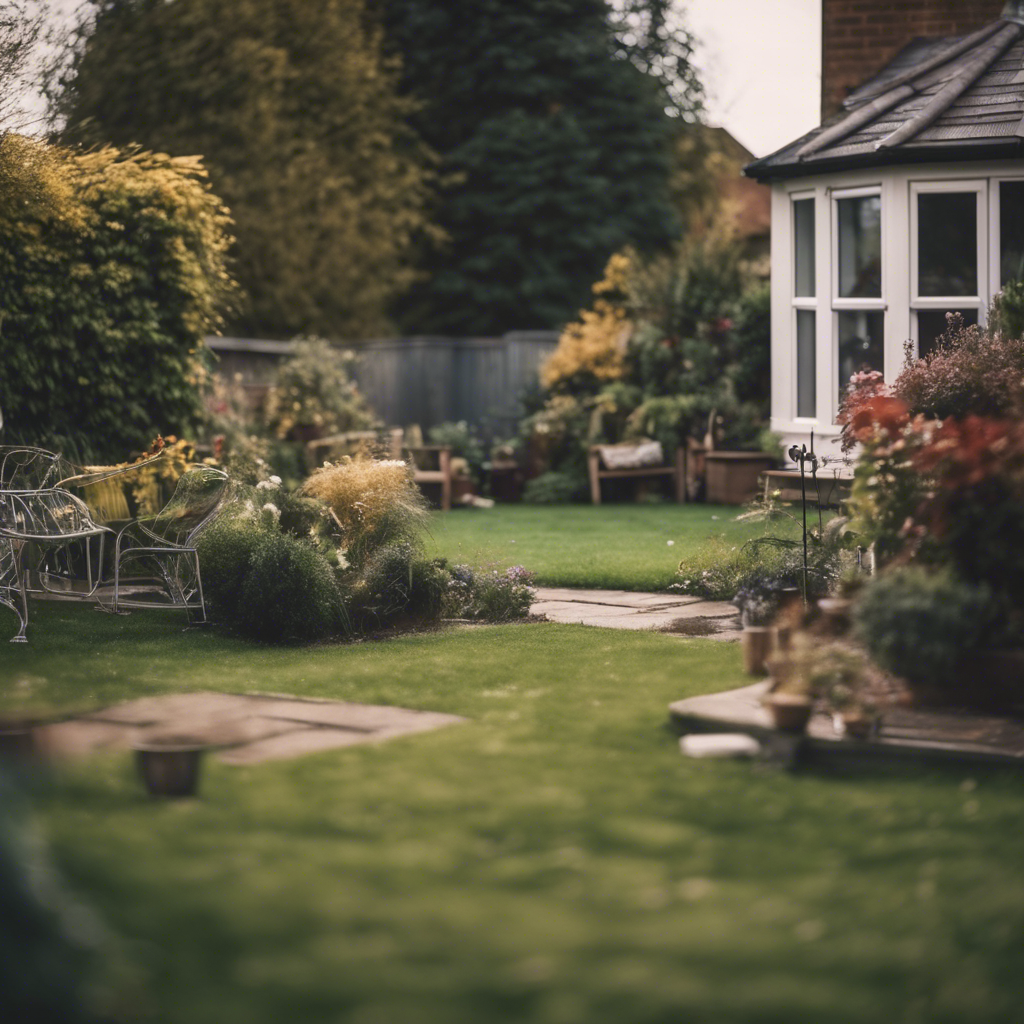 English back yard in Normal