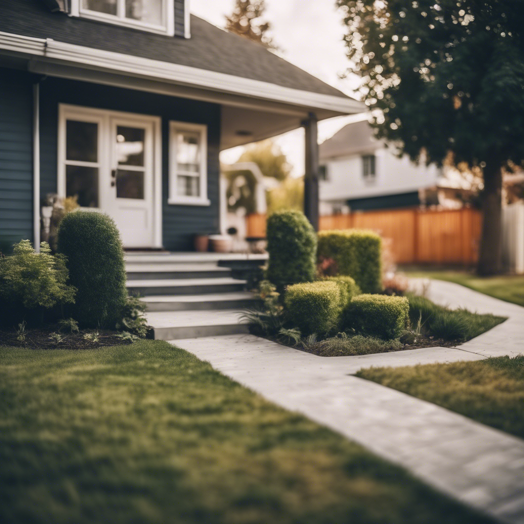 Modern Front Yard in Normal