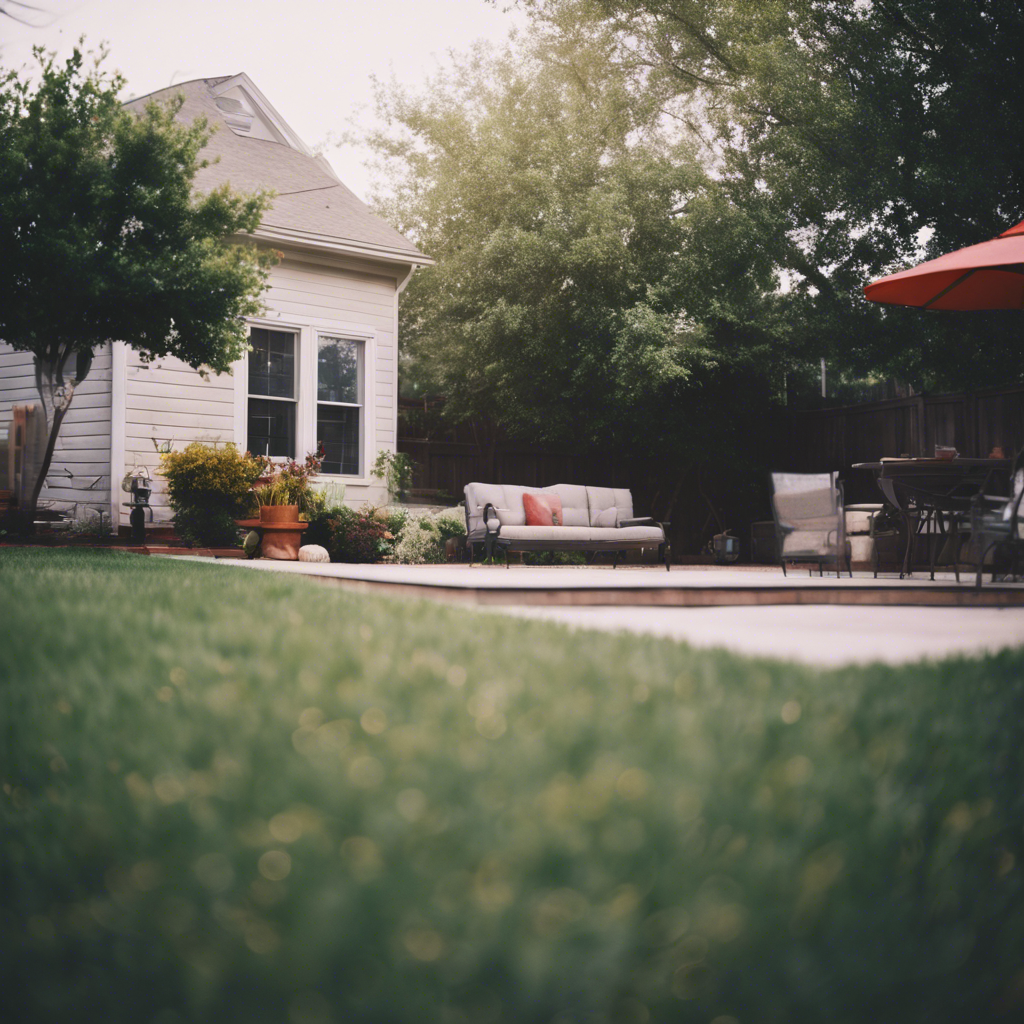 Modern back yard in Norman