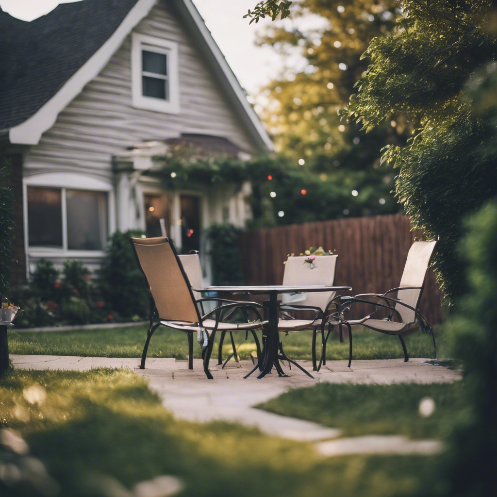 Cottage back yard in Oak Lawn