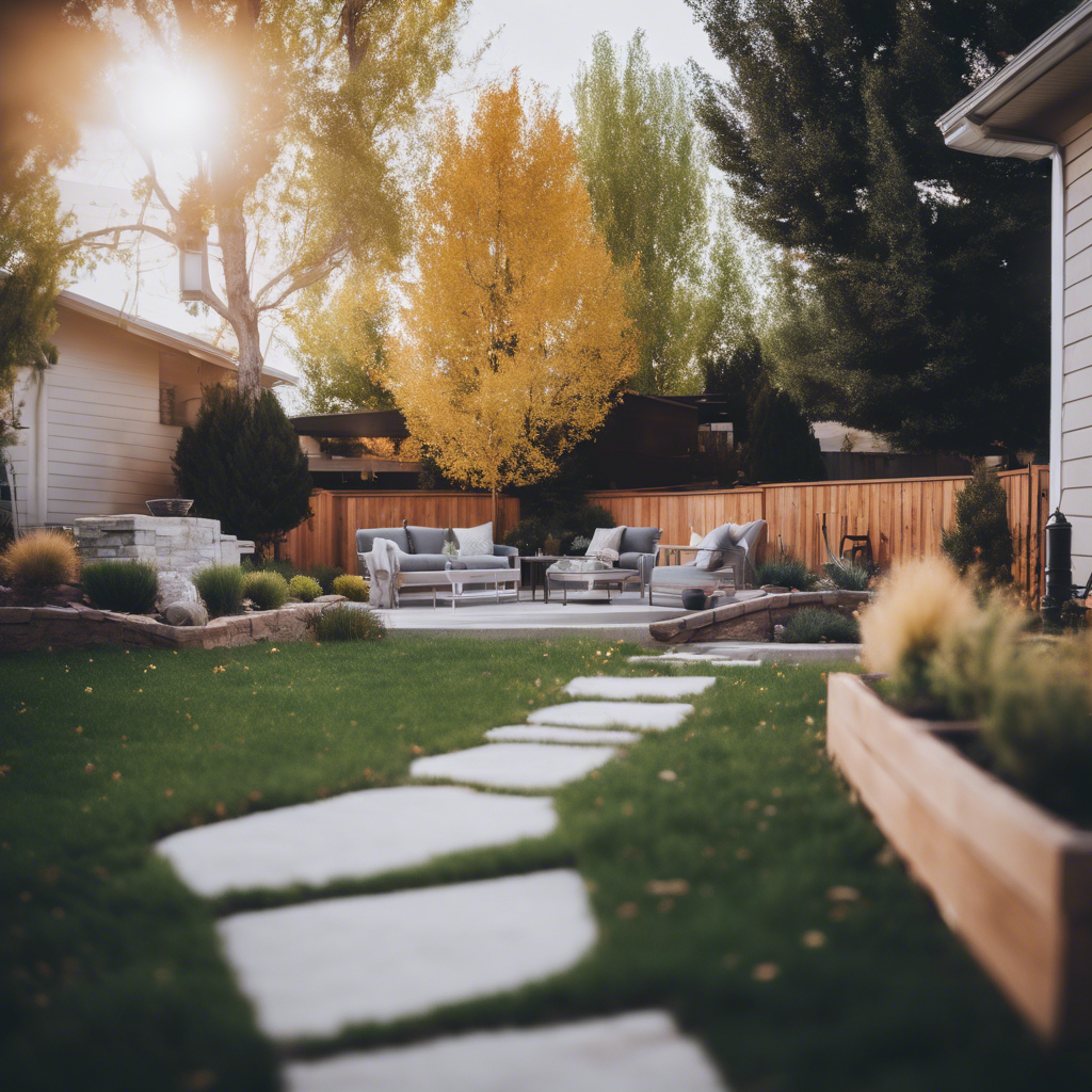 Modern backyard in Orem