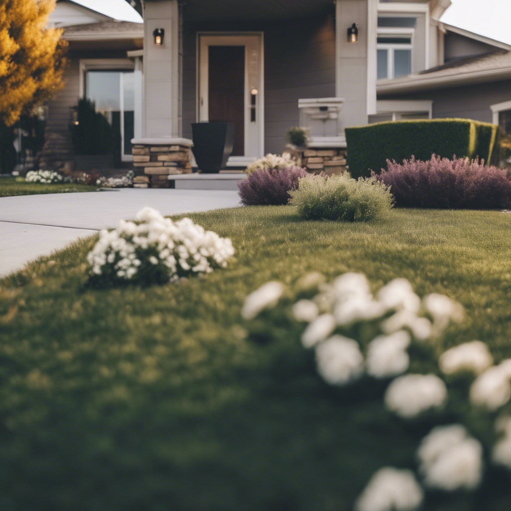 Modern front yard in Orem