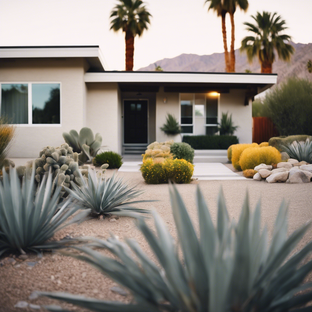 Modern Front Yard in Palm Springs