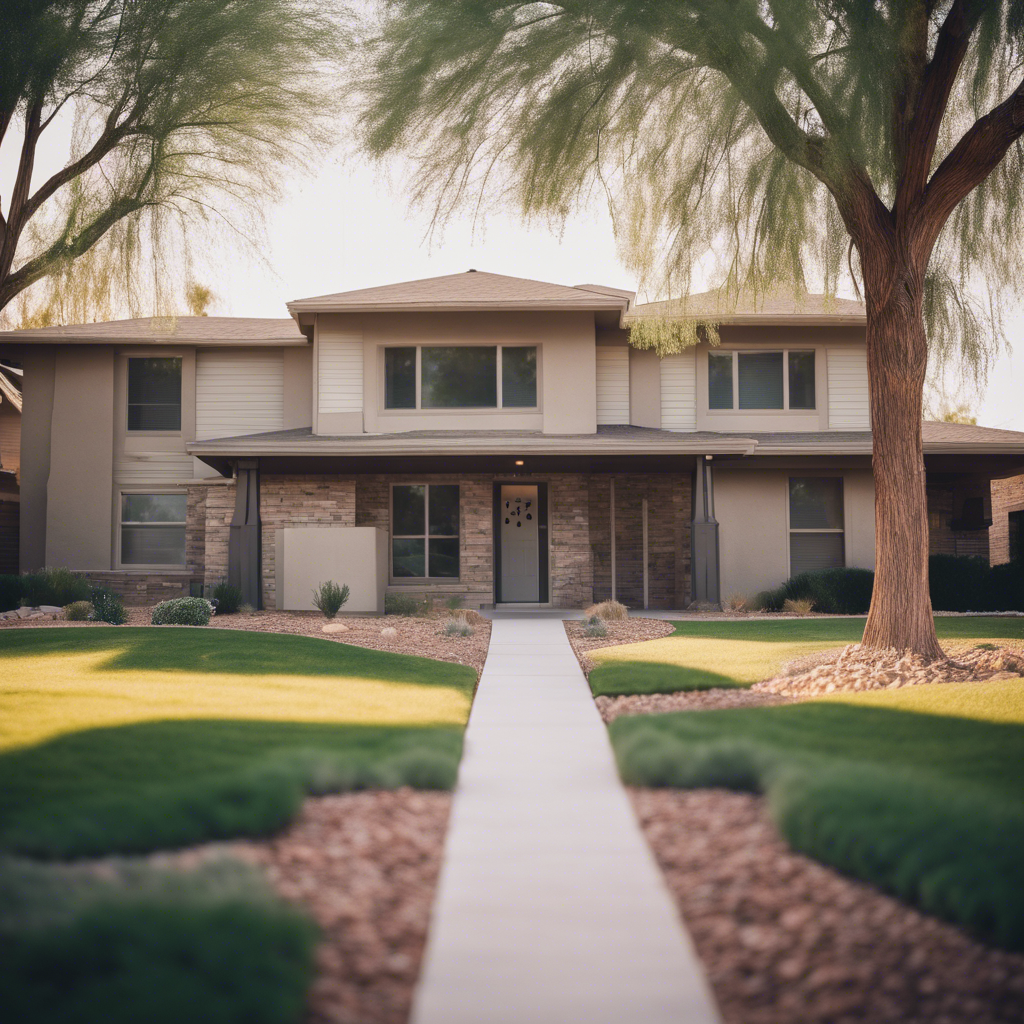 Modern front yard in Peoria