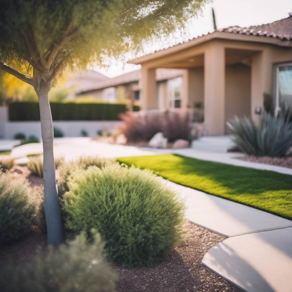 Modern front yard in Perris