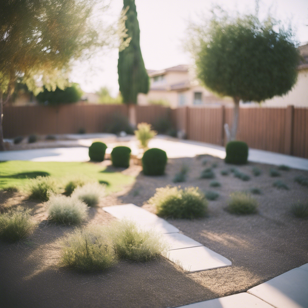 Modern side yard in Perris