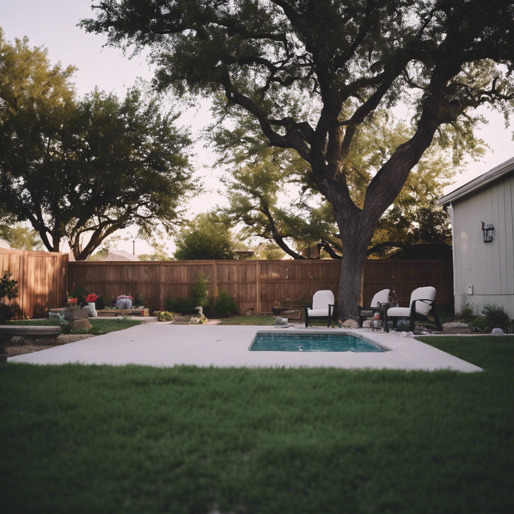 Modern back yard in Pflugerville