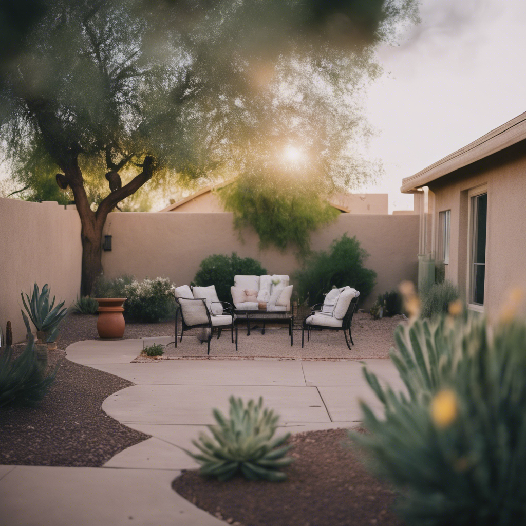 English back yard in Phoenix