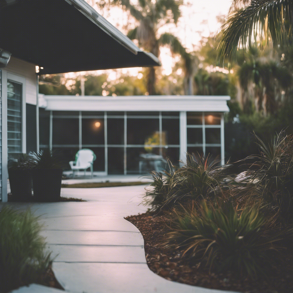 Modern backyard in Pinellas Park