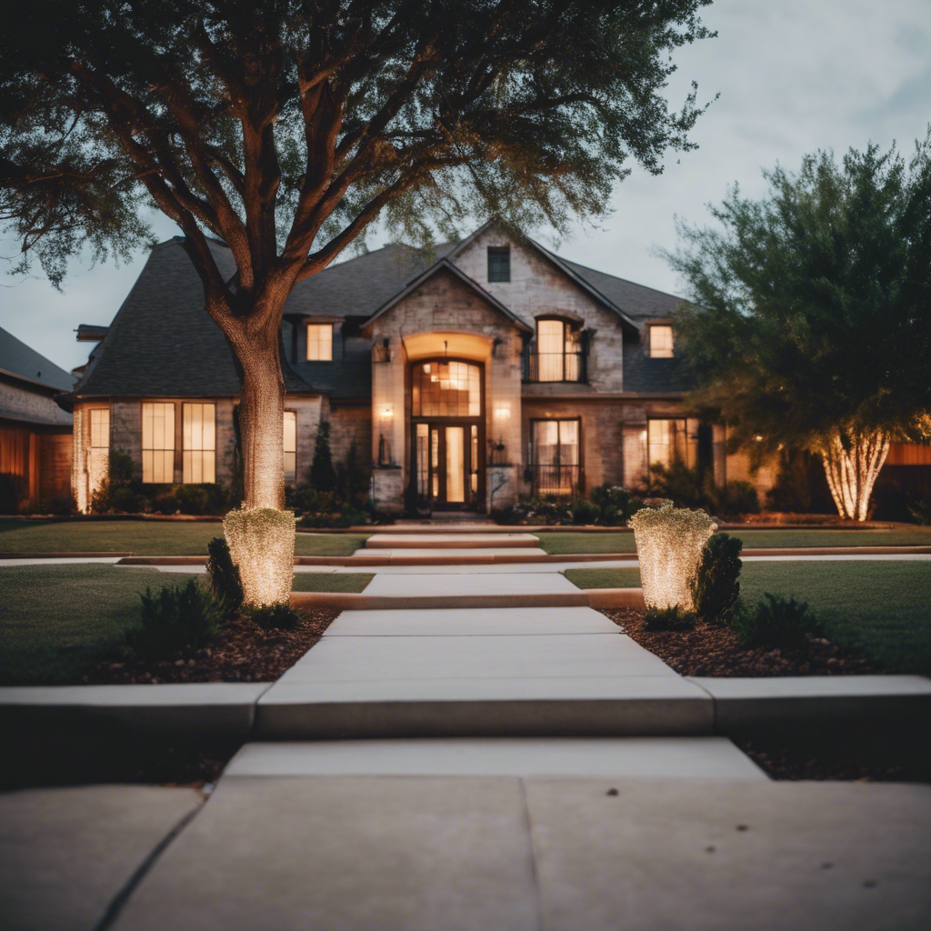 Modern Front Yard in Plano