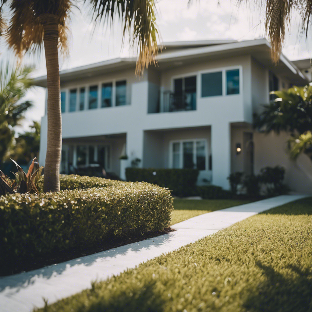 Modern Front Yard in Pompano Beach