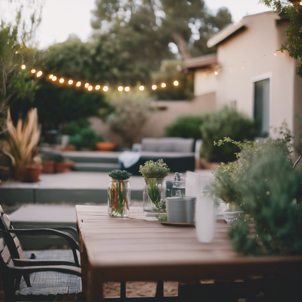 Modern back yard in Poway