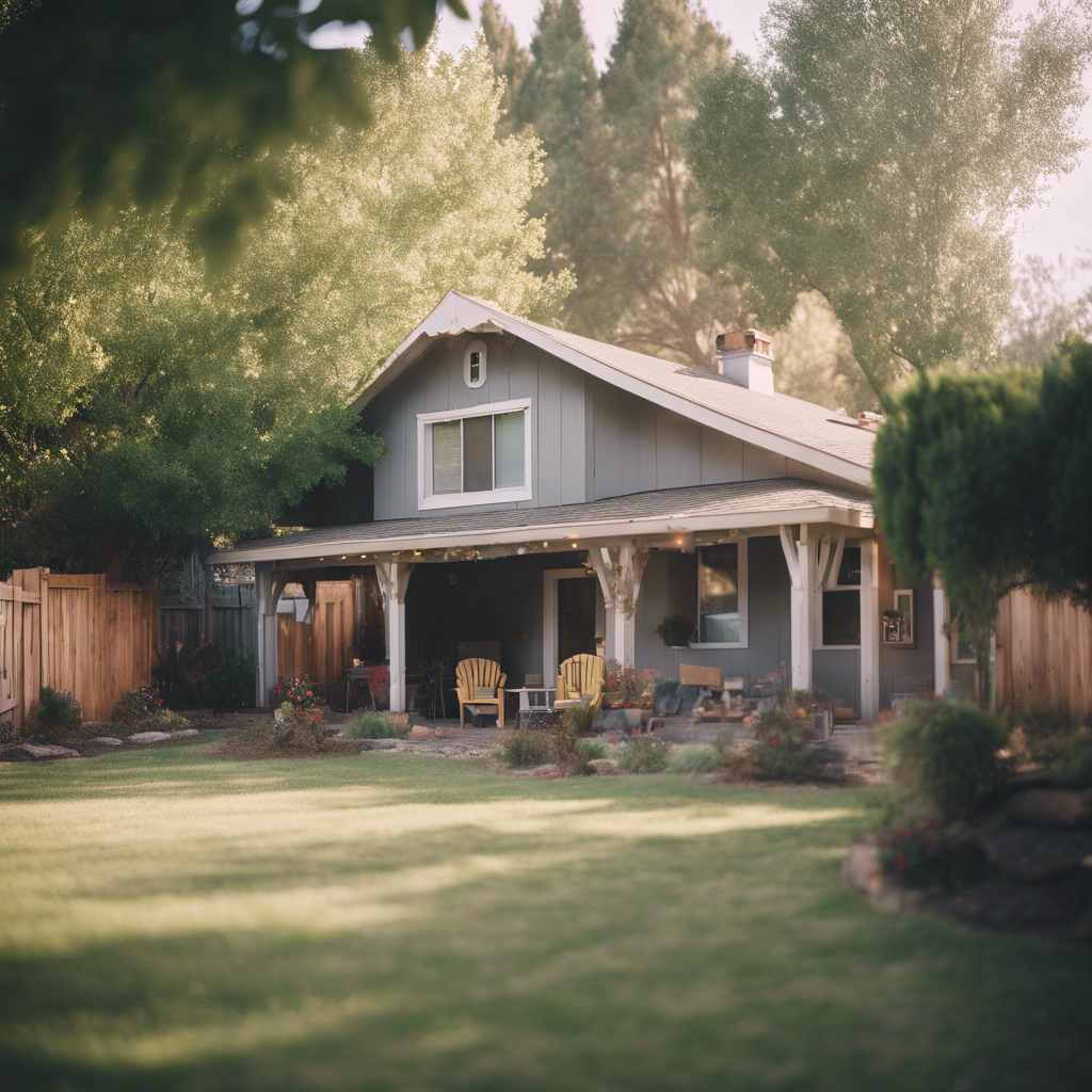 Cottage back yard in Redding