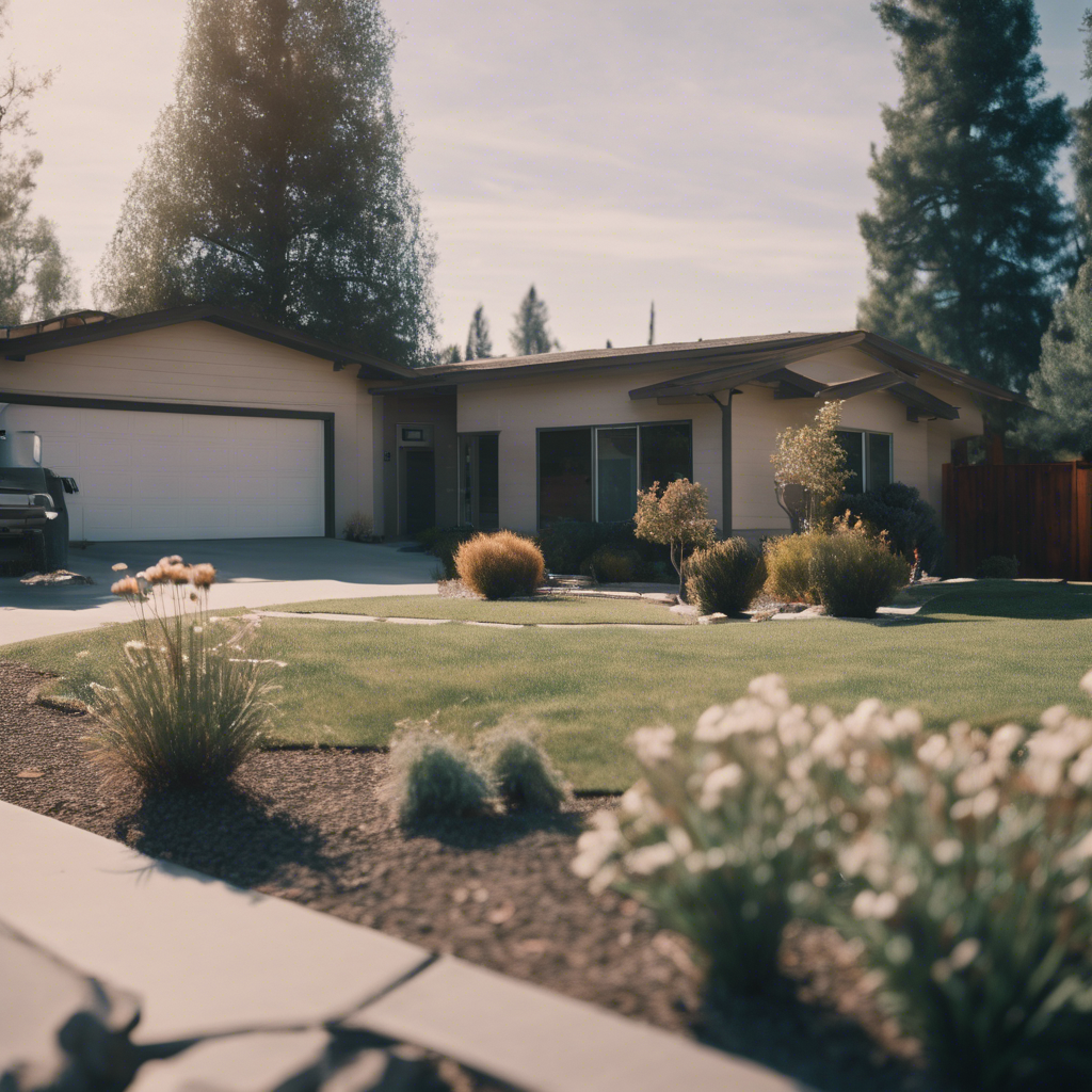 Modern Front Yard in Redding
