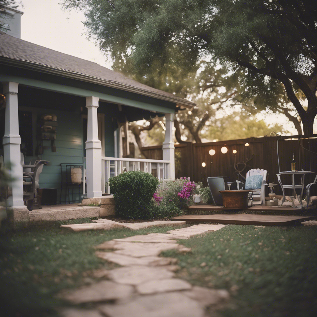 Cottage Back Yard in San Antonio