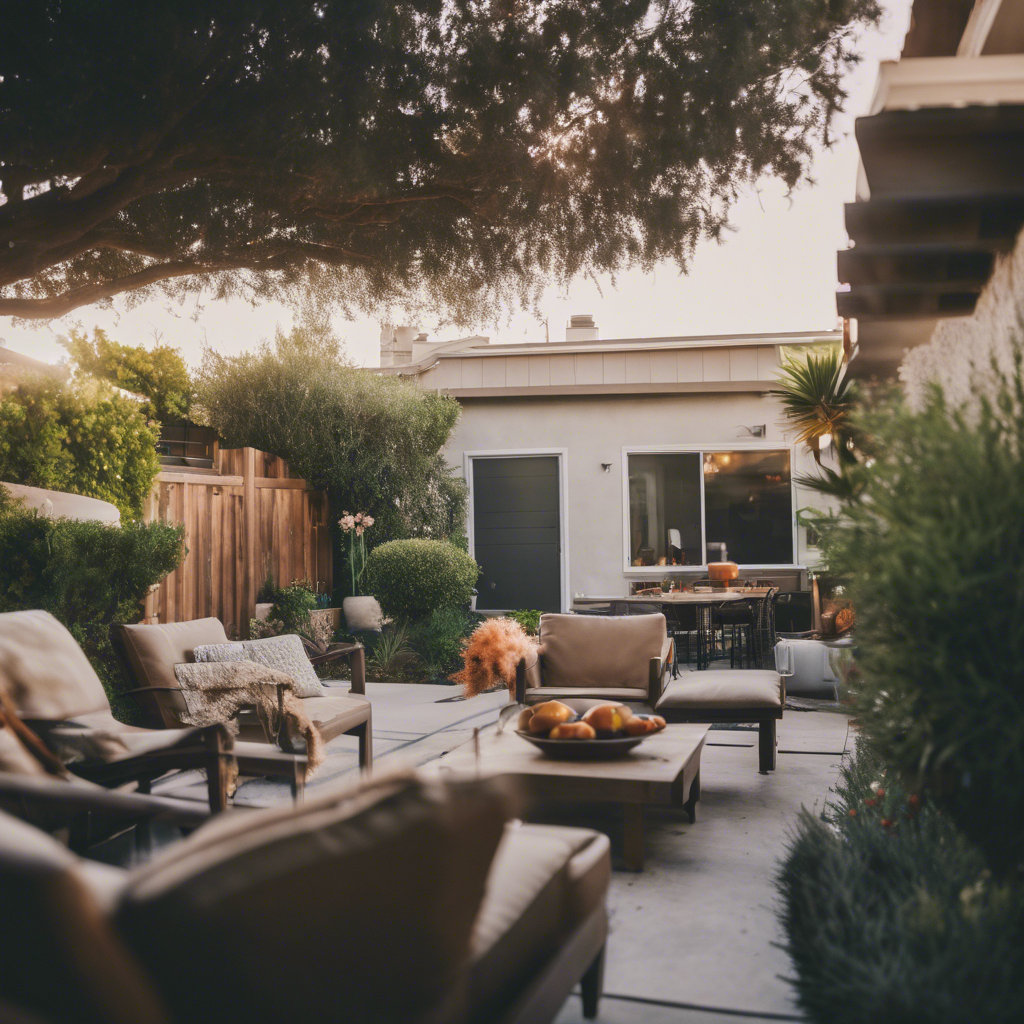 Modern backyard in San Buenaventura