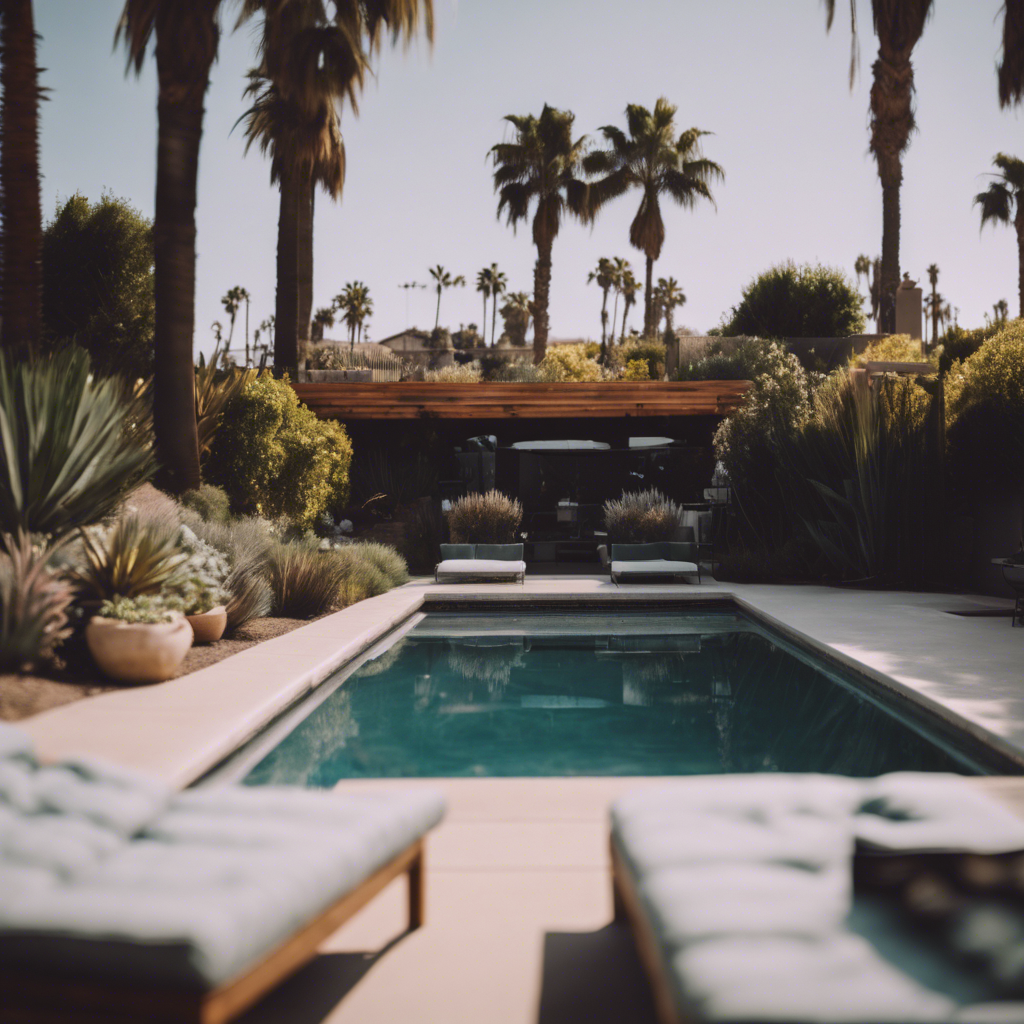 Modern backyard in San Clemente
