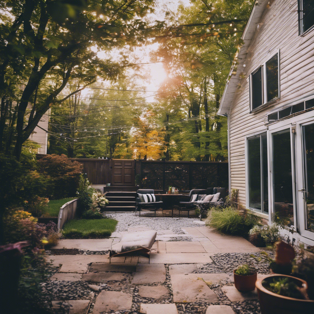 Modern backyard in Schenectady