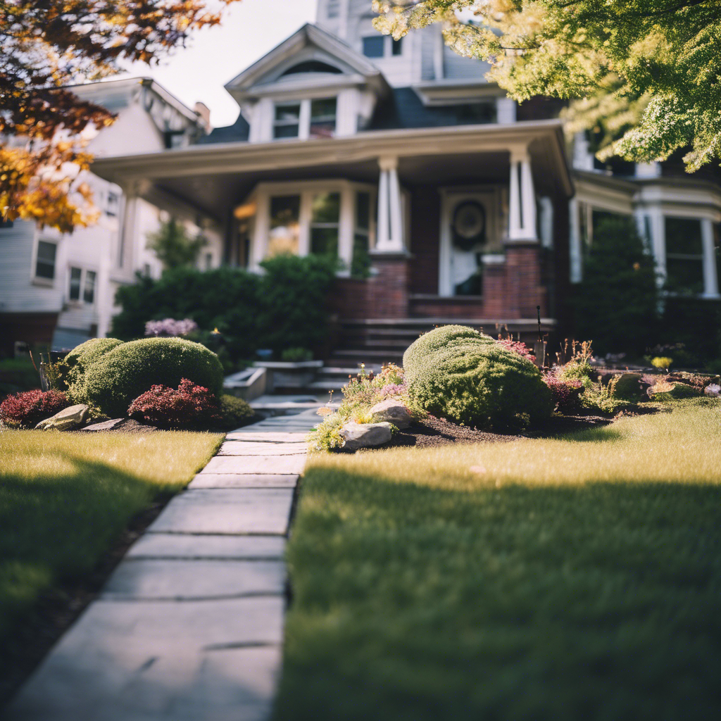 Modern front yard in Schenectady