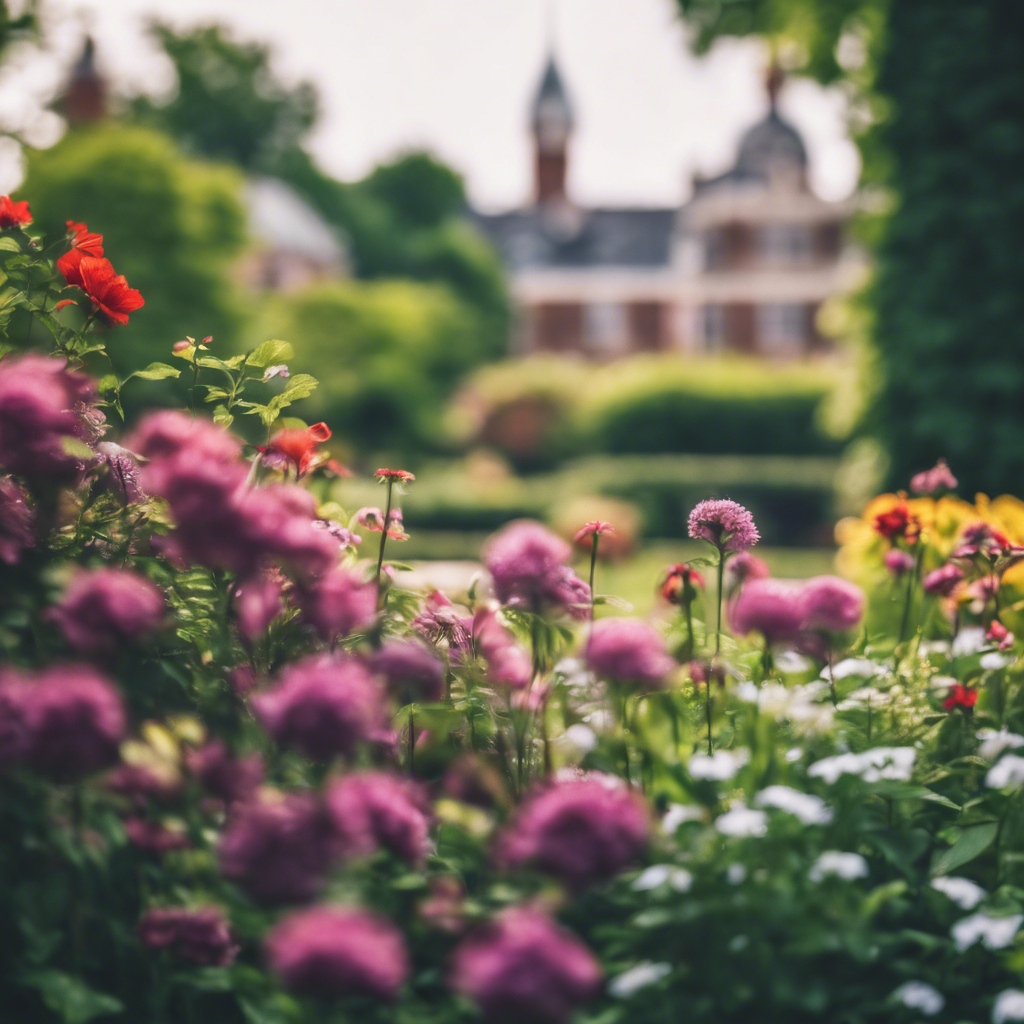 English garden border in St. Louis