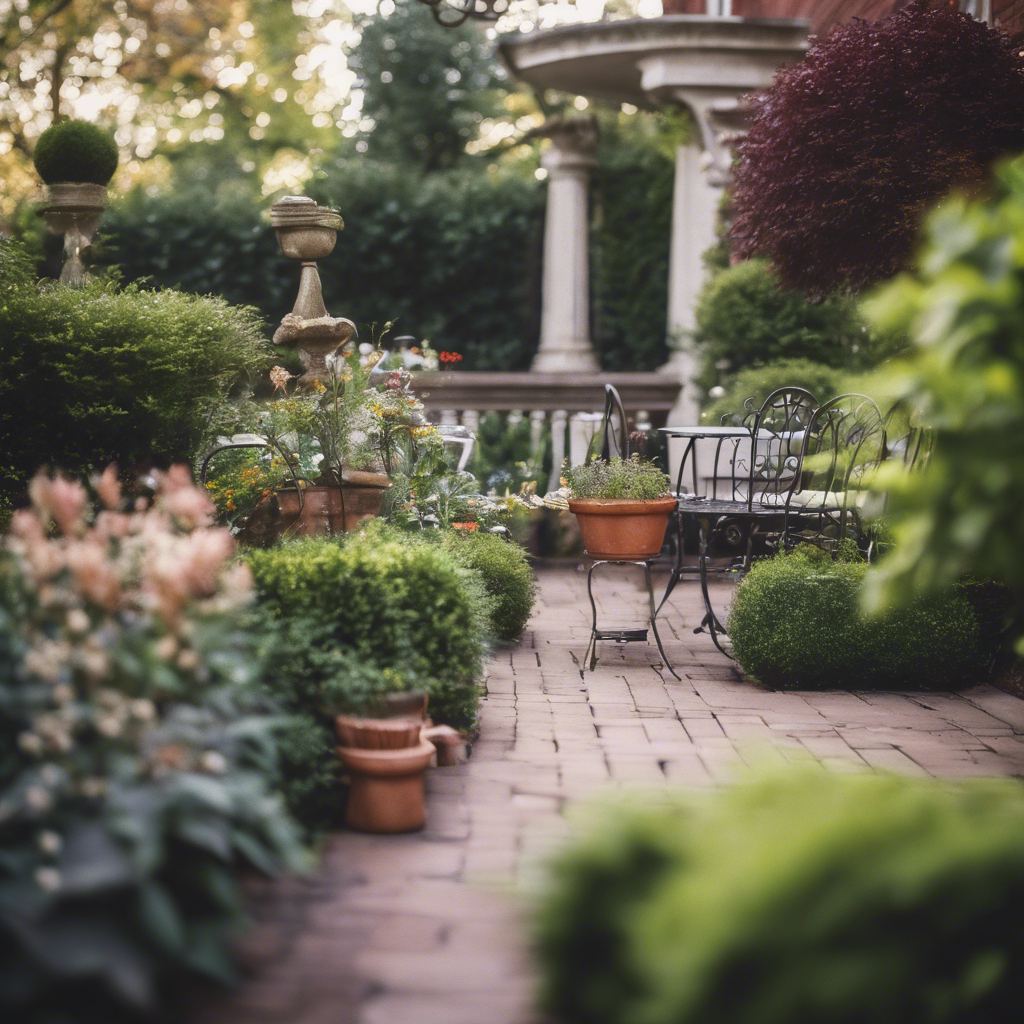 English patio garden in St. Louis