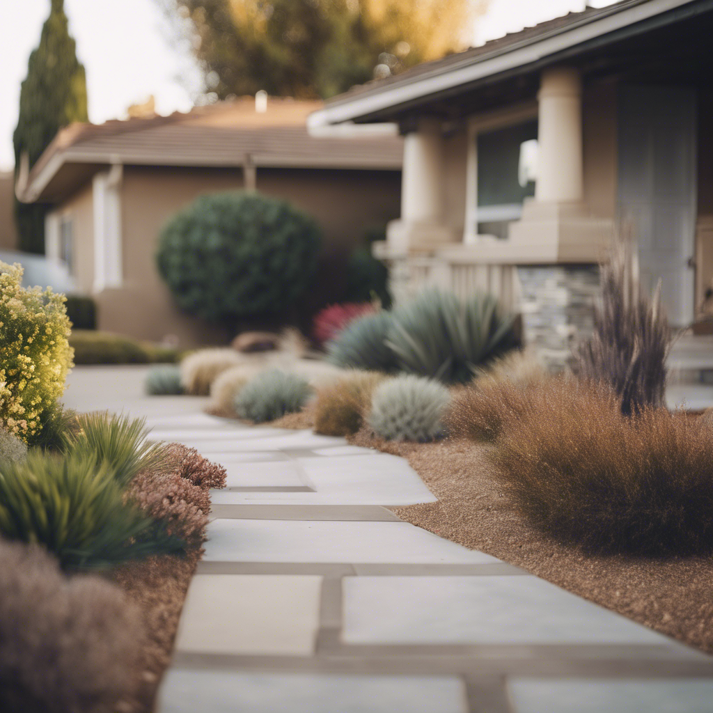 Modern Front Yard in Tracy