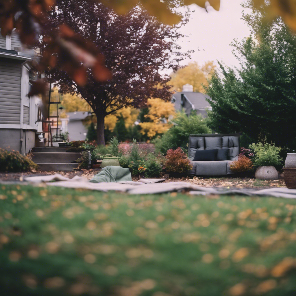 Modern back yard in Troy
