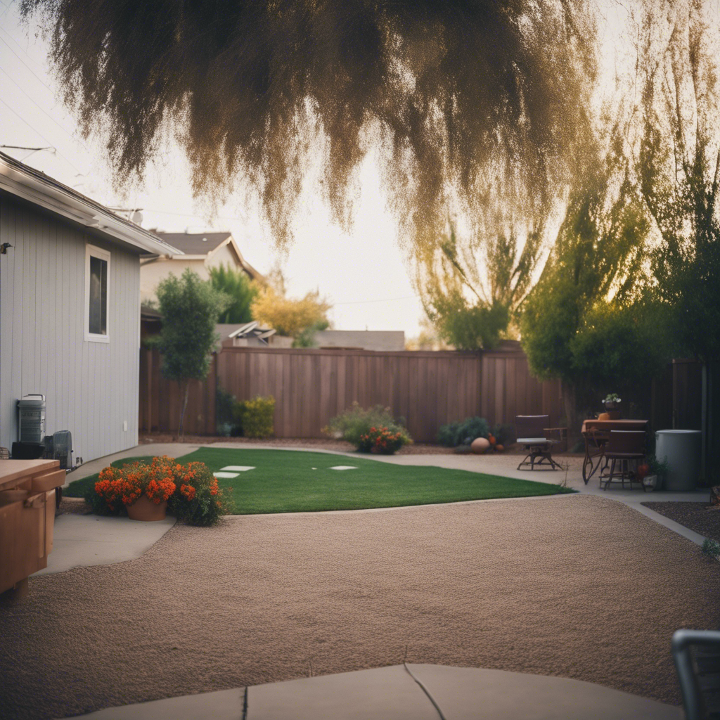 Modern back yard in Visalia