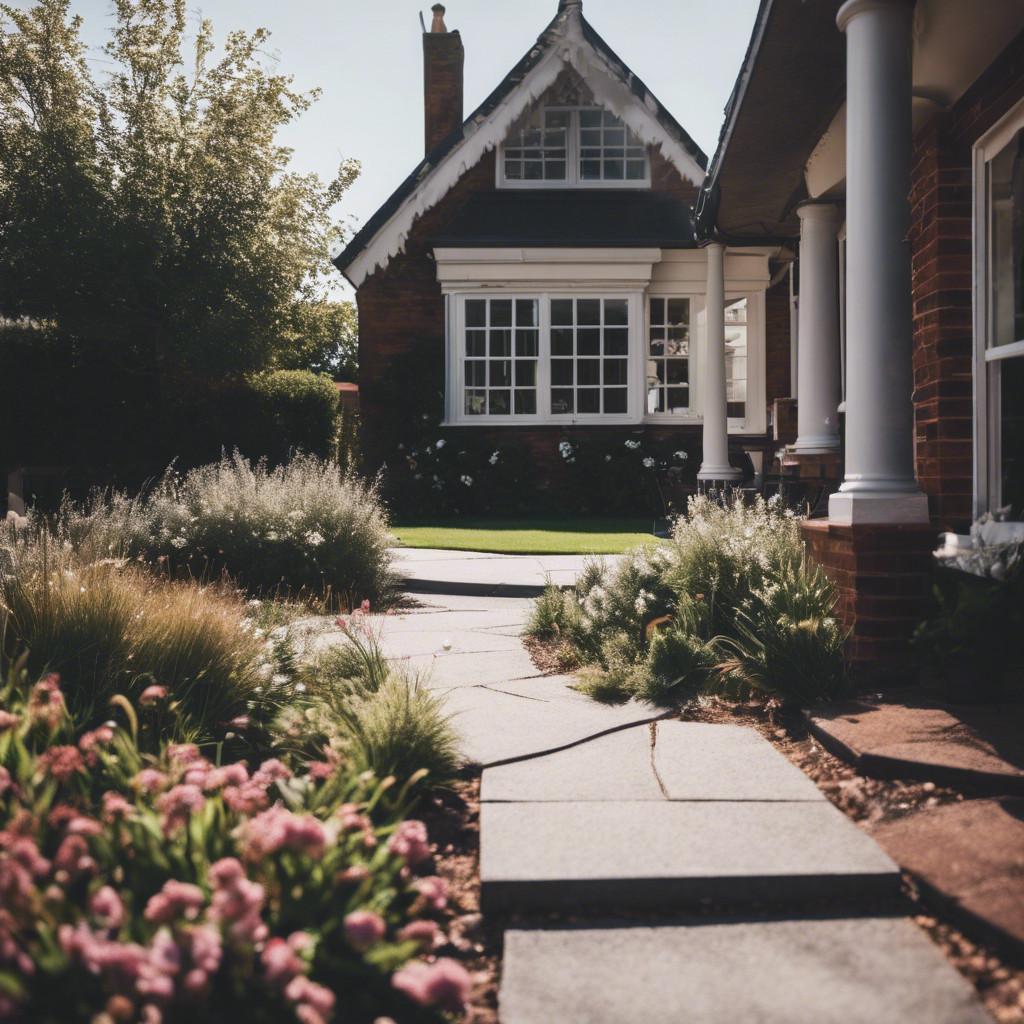 Modern front yard in Warwick