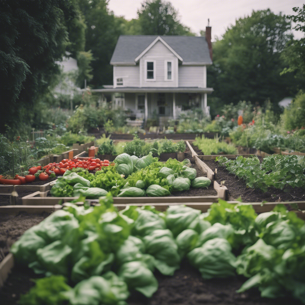Cottage vegetable patch in Youngstown
