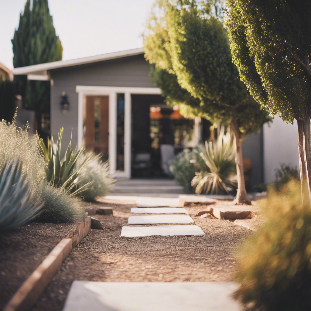 Modern backyard in Yucaipa