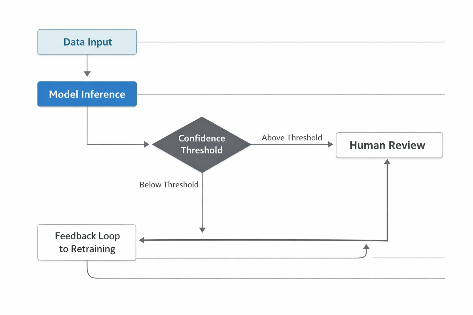 Timeline of where human review fits in the AI lifecycle