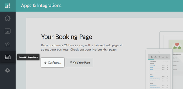 apps booking page