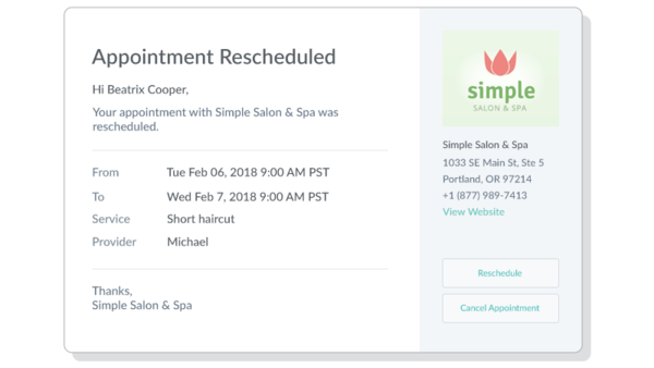 appointment reschedule