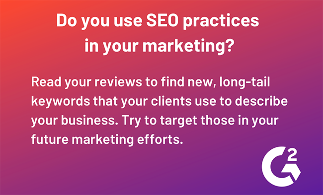 Do you use SEO practices in your marketing?