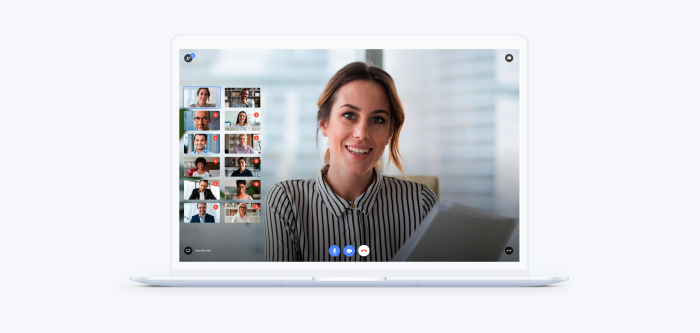 macbook showcasing teleport video call