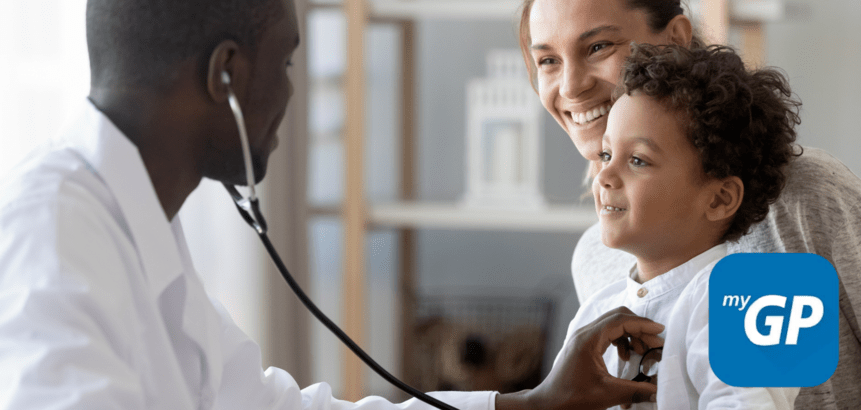 doctor checking child patient