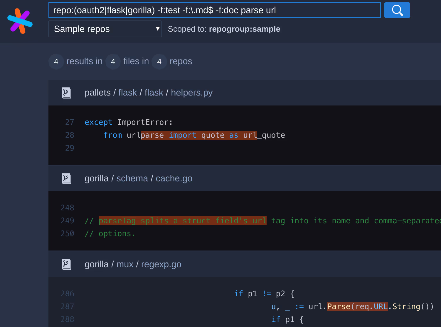 More powerful code search on Sourcegraph