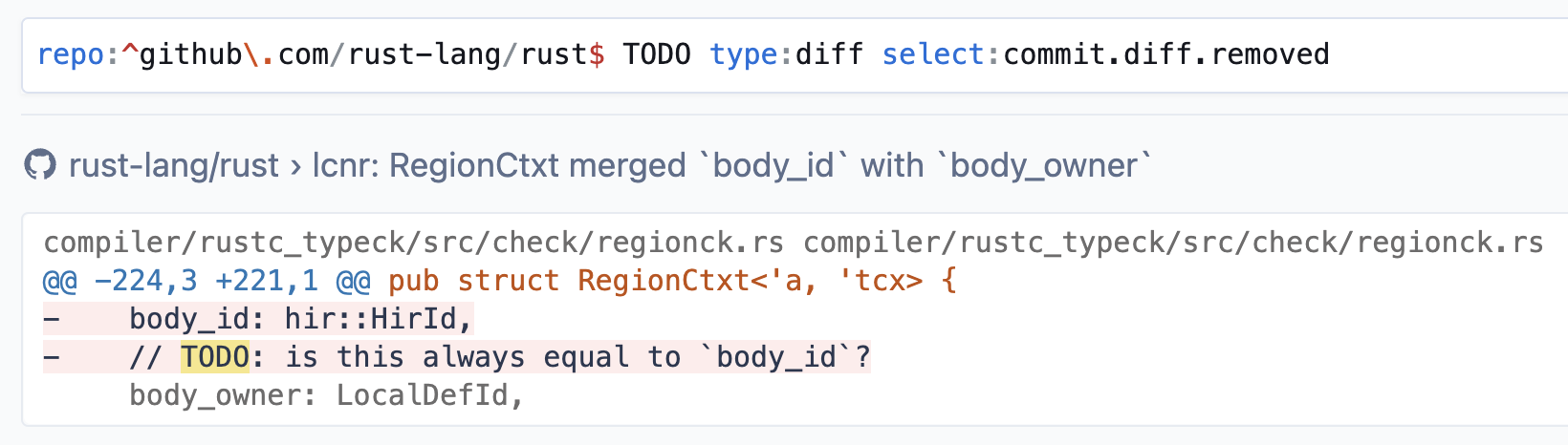 search by repository description