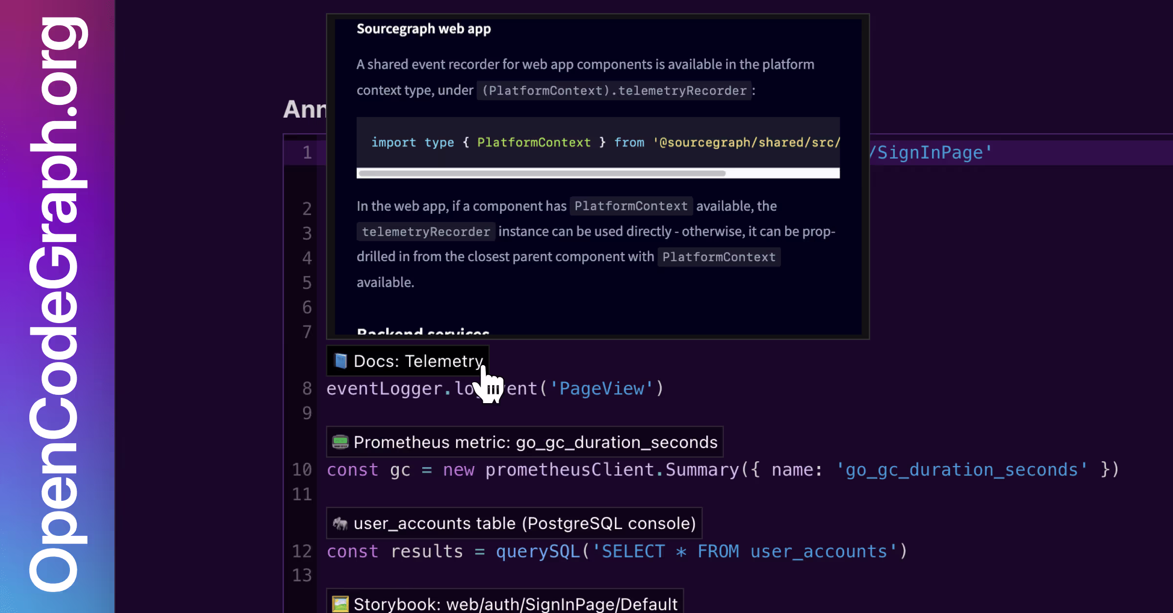 Hack with us on OpenCodeGraph, an experimental OSS project for code context