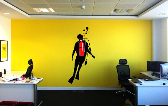 Deco de bureaux : Les stickers muraux 