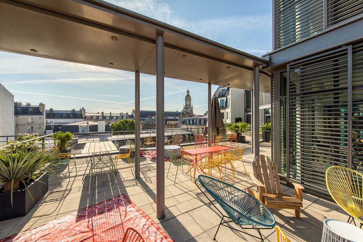 top des bureaux à terrasses