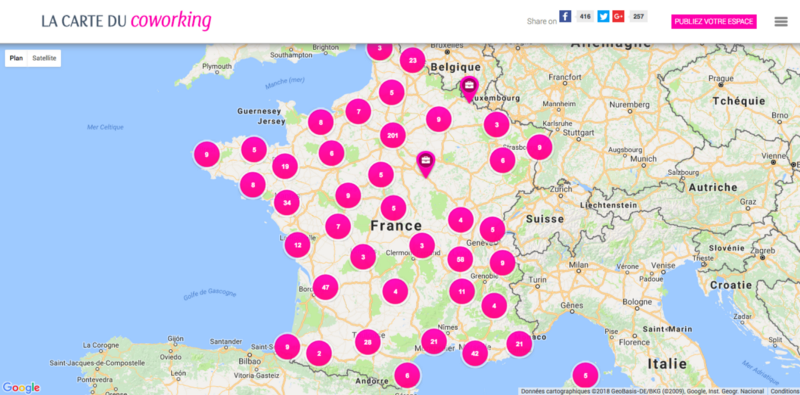 carte du coworking